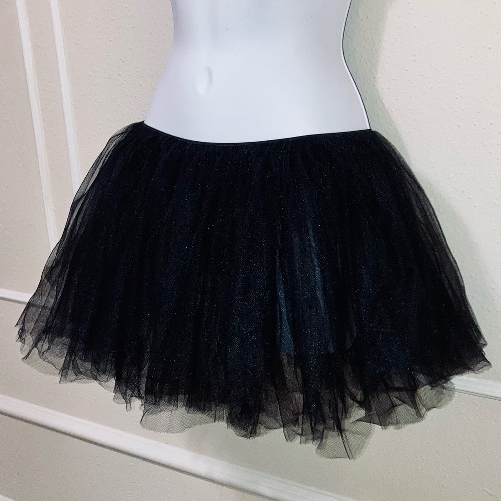 Chic Black Tulle Mini Skirt sz.M - Picture 3 of 5